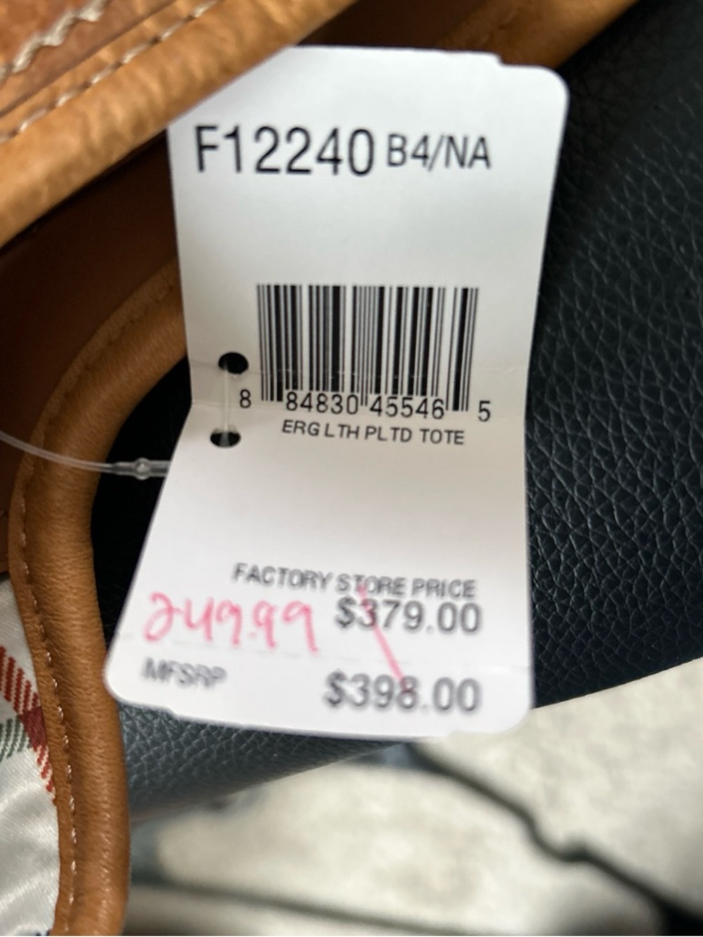 NWT Authentic Tan Leather COACH Ergo Hobo Bag. - Picture 11 of 11
